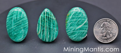 Amazonite Cabs (3 pc)