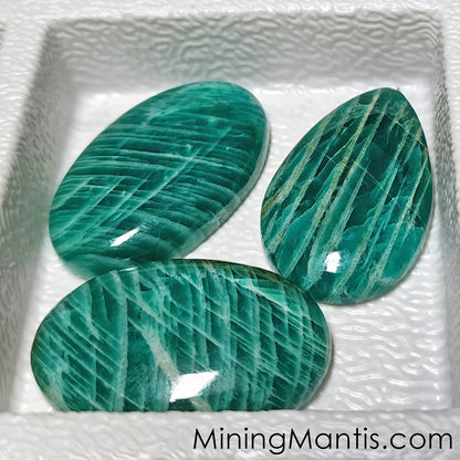 Amazonite Cabs (3 pc)